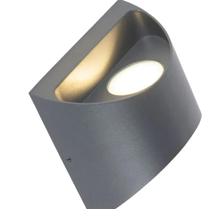 Moderne Außenwandleuchte dunkelgrau inkl. LED IP54 - Mal