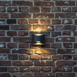 Moderne Außenwandleuchte dunkelgrau inkl. LED IP54 - Mal