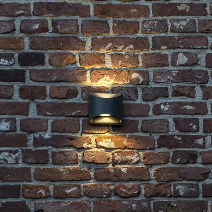 Moderne Außenwandleuchte dunkelgrau inkl. LED IP54 - Mal