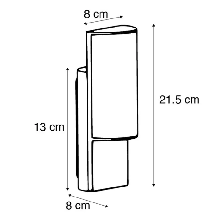 Moderne Außenwandleuchte dunkelgrau inkl. LED - Harry