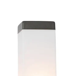 Moderne Außenwandleuchte dunkelgrau mit Opal - Malios