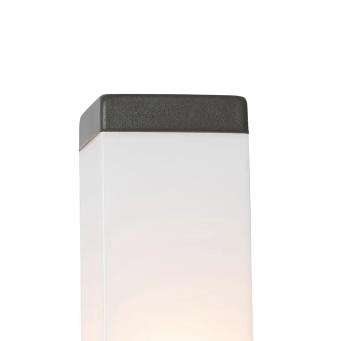 Moderne Außenwandleuchte dunkelgrau mit Opal - Malios