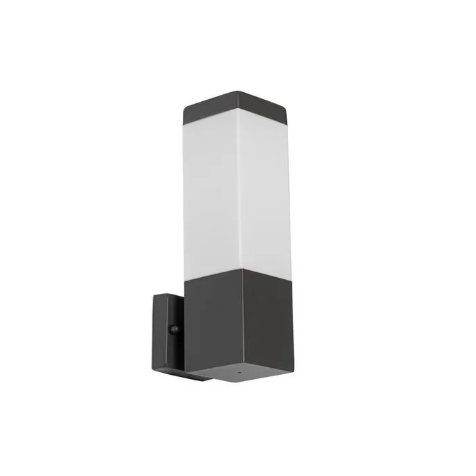 Moderne Außenwandleuchte dunkelgrau mit Opal - Malios