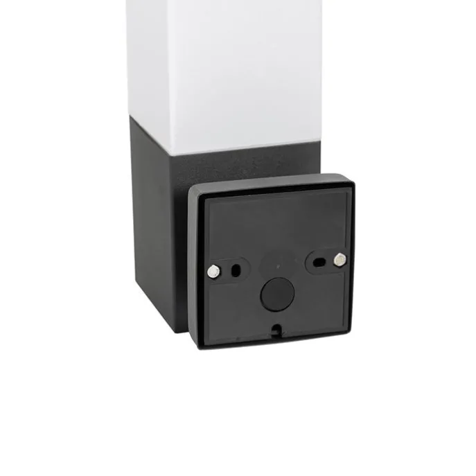 Moderne Außenwandleuchte dunkelgrau mit Opal - Malios