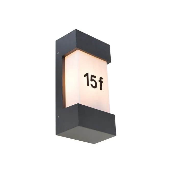 Moderne Außenwandleuchte dunkelgrau IP44 - Tide