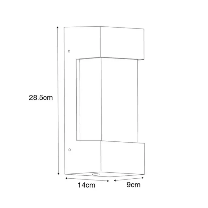 Moderne Außenwandleuchte dunkelgrau IP44 - Tide