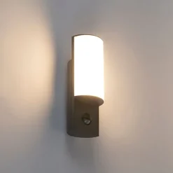 Moderne Außenwandleuchte dunkelgrau mit Bewegungssensor - Harry