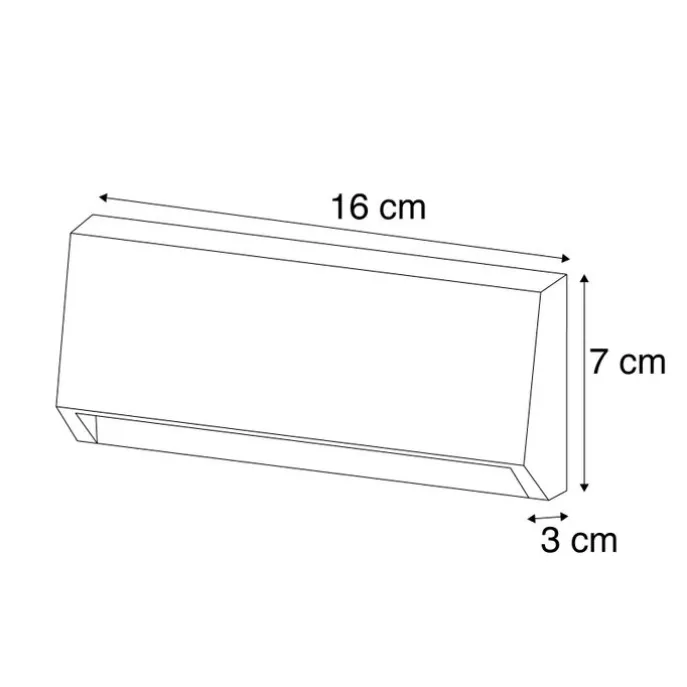 Moderne Außenwandleuchte dunkelgrau inkl. LED IP65 - Sandstone 2