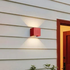 Moderne Außenwandleuchte Dunkelrot inkl. LED IP54 - Edwin