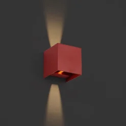 Moderne Außenwandleuchte Dunkelrot inkl. LED IP54 - Edwin