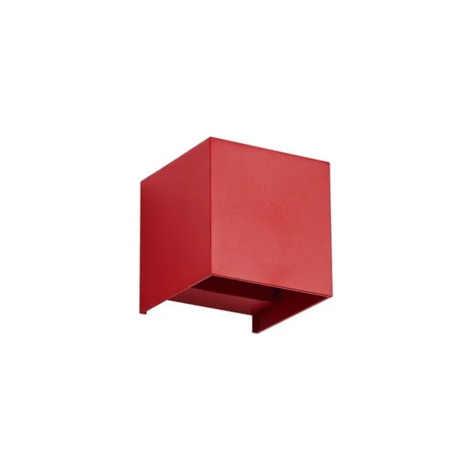 Moderne Außenwandleuchte Dunkelrot inkl. LED IP54 - Edwin