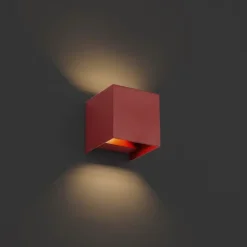 Moderne Außenwandleuchte Dunkelrot inkl. LED IP54 - Edwin