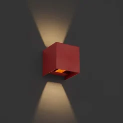 Moderne Außenwandleuchte Dunkelrot inkl. LED IP54 - Edwin