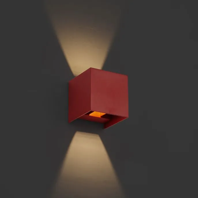 Moderne Außenwandleuchte Dunkelrot inkl. LED IP54 - Edwin