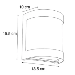 Moderne Außenwandleuchte Edelstahl IP44 - Mira
