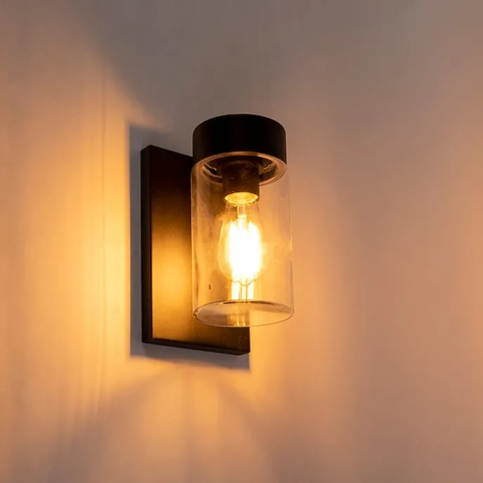 Moderne Außenwandleuchte Edelstahl schwarz IP44 - Jarra