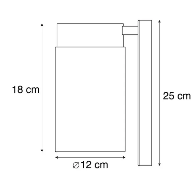 Moderne Außenwandleuchte Edelstahl schwarz IP44 - Jarra