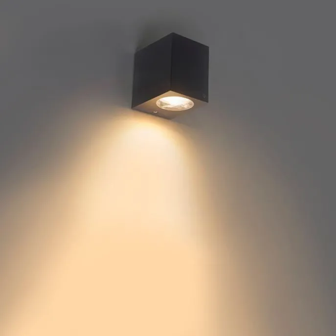 Moderne Außenwandleuchte grau aus Kunststoff - Baleno