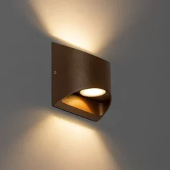 Moderne Außenwandleuchte rostbraun inkl. LED 2-flammig IP54 - Mal