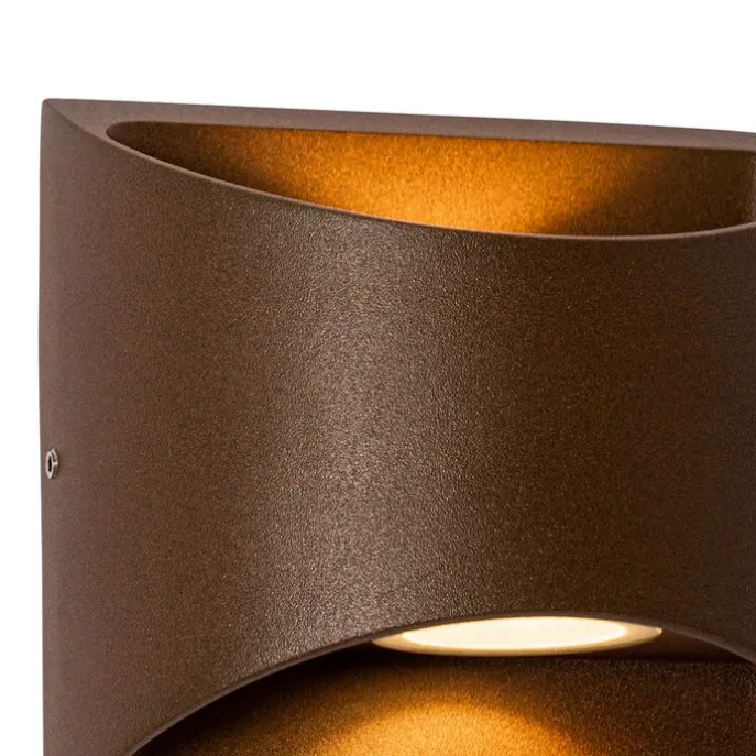 Moderne Außenwandleuchte rostbraun inkl. LED 2-flammig IP54 - Mal