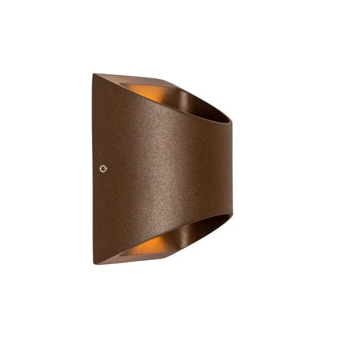 Moderne Außenwandleuchte rostbraun inkl. LED 2-flammig IP54 - Mal