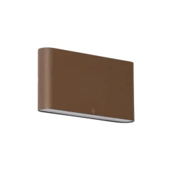 Moderne Außenwandleuchte rostbraun 17,5 cm inkl. LED IP65 - Batt