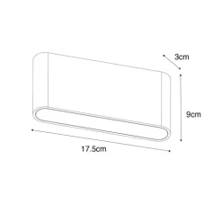 Moderne Außenwandleuchte rostbraun 17,5 cm inkl. LED IP65 - Batt