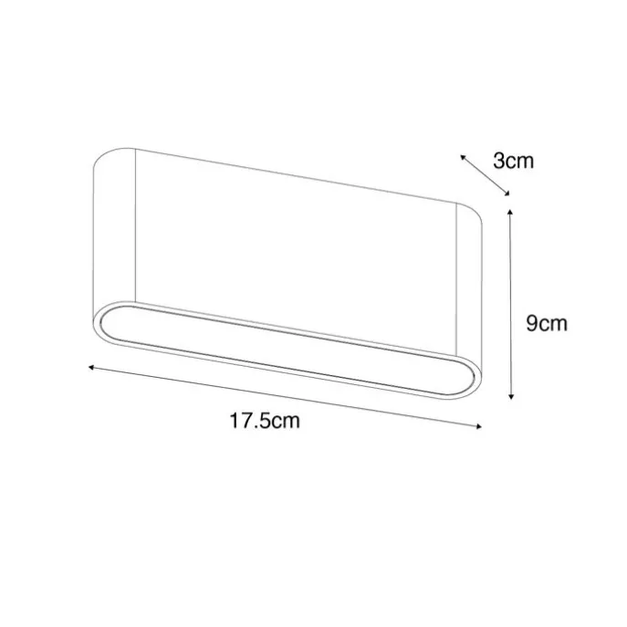 Moderne Außenwandleuchte rostbraun 17,5 cm inkl. LED IP65 - Batt