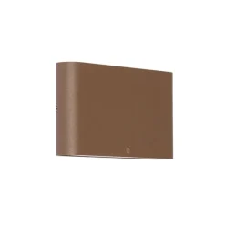 Moderne Außenwandleuchte rostbraun 17,5 cm inkl. LED IP65 - Batt