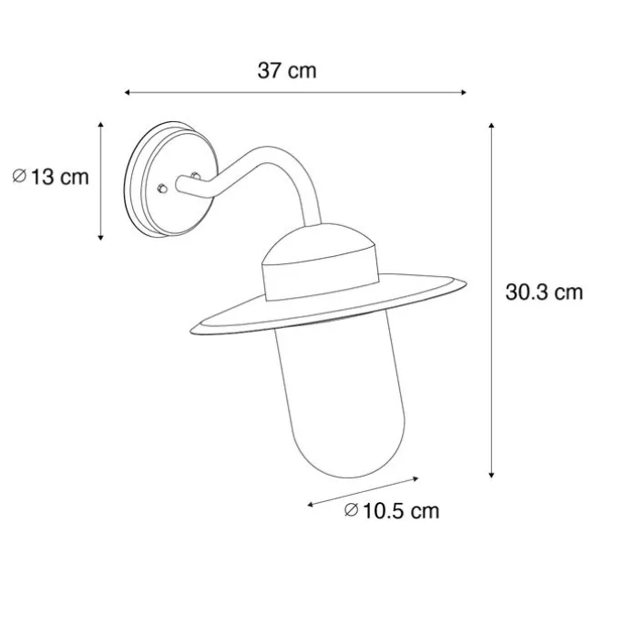 Moderne Außenwandleuchte rostbraun IP44 - Kansas