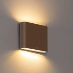 Moderne Außenwandleuchte rostbraun 11,5 cm inkl. LED IP65 - Batt
