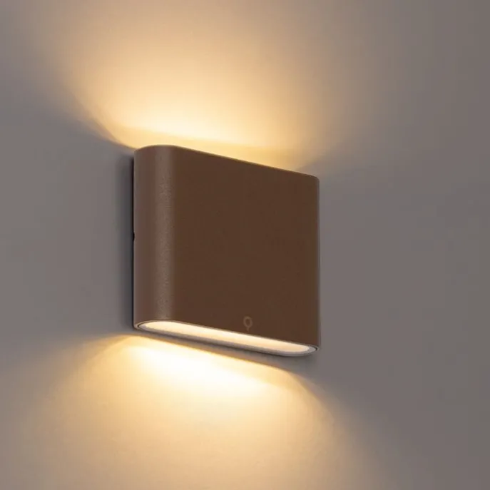 Moderne Außenwandleuchte rostbraun 11,5 cm inkl. LED IP65 - Batt