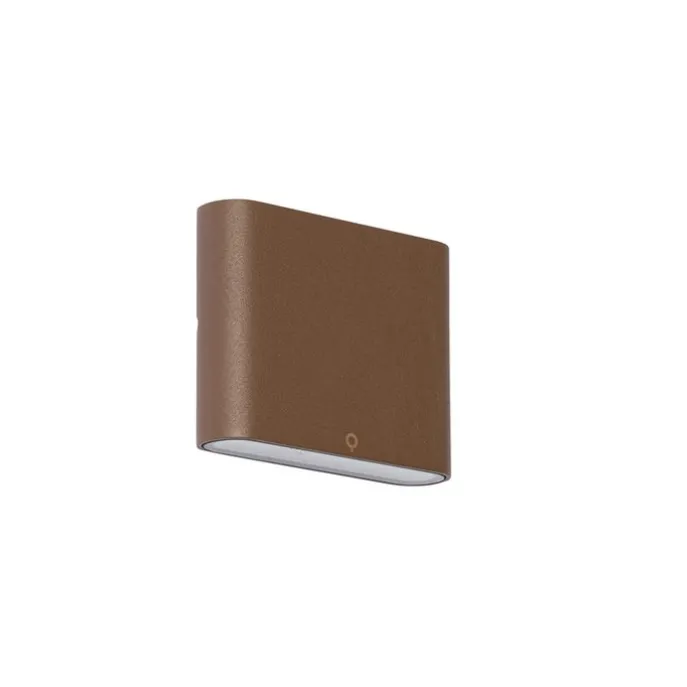 Moderne Außenwandleuchte rostbraun 11,5 cm inkl. LED IP65 - Batt