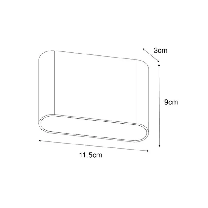Moderne Außenwandleuchte rostbraun 11,5 cm inkl. LED IP65 - Batt