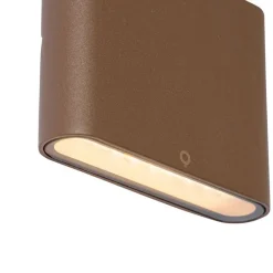 Moderne Außenwandleuchte rostbraun 11,5 cm inkl. LED IP65 - Batt