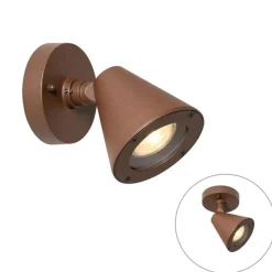 Moderne Außenwandleuchte rostbraun IP44 verstellbar - Ciara