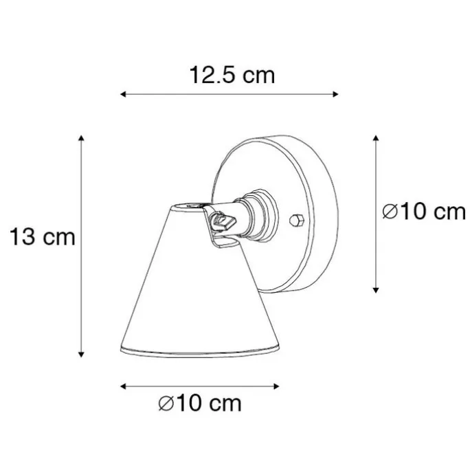Moderne Außenwandleuchte rostbraun IP44 verstellbar - Ciara