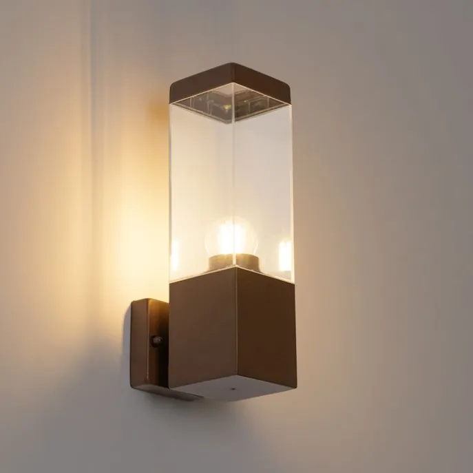 Moderne Außenwandleuchte Rostbraun - Malios