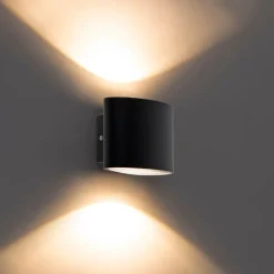 Moderne Außenwandleuchte schwarz inkl. LED IP44 - Ovum