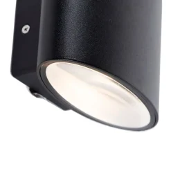 Moderne Außenwandleuchte schwarz inkl. LED IP44 - Ovum