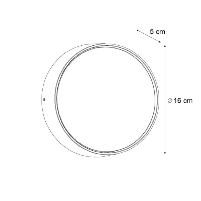 Moderne Außenwandleuchte Schwarz inkl. LED IP65 - Dop