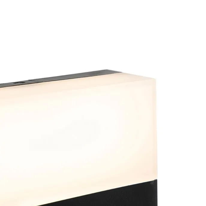 Moderne Außenwandleuchte schwarz IP44 inkl. LED - Dualy