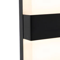 Moderne Außenwandleuchte schwarz IP44 inkl. LED - Dualy