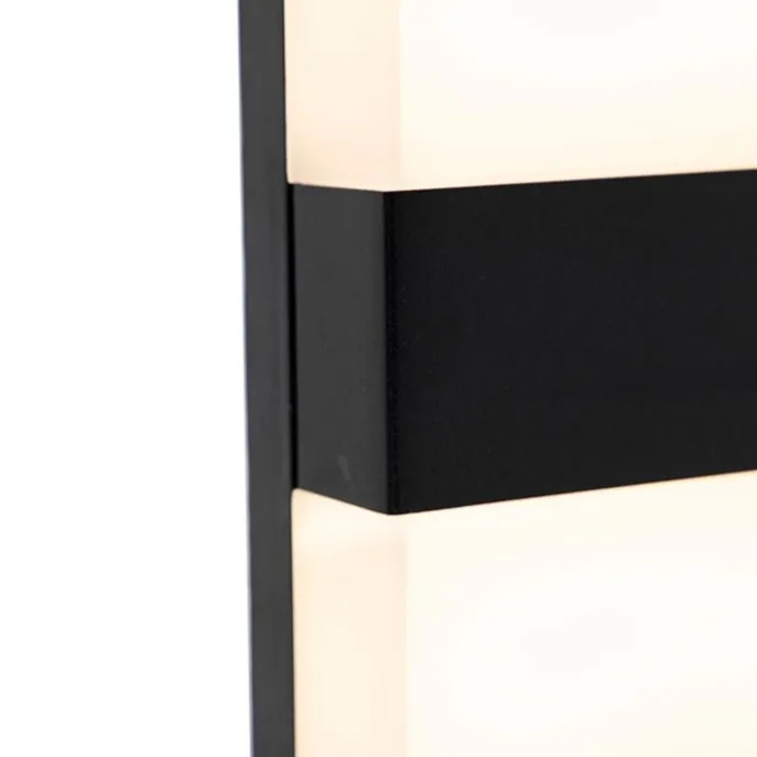 Moderne Außenwandleuchte schwarz IP44 inkl. LED - Dualy