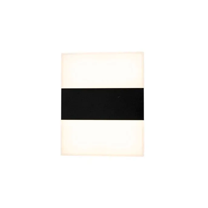 Moderne Außenwandleuchte schwarz IP44 inkl. LED - Dualy