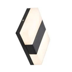 Moderne Außenwandleuchte schwarz IP44 inkl. LED - Dualy