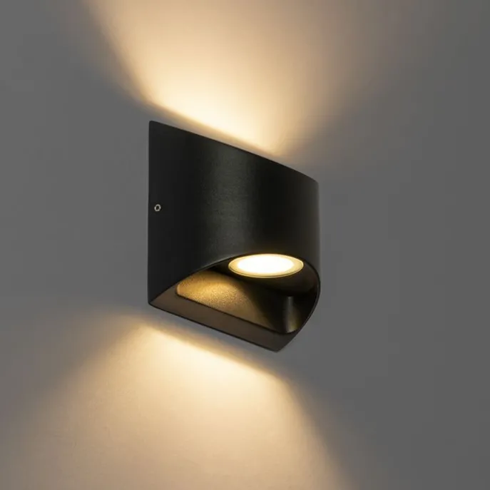 Moderne Außenwandleuchte schwarz inkl. LED 2-flammig IP54 - Mal