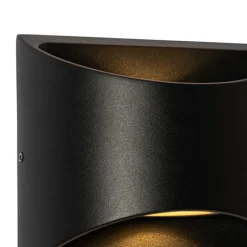 Moderne Außenwandleuchte schwarz inkl. LED 2-flammig IP54 - Mal