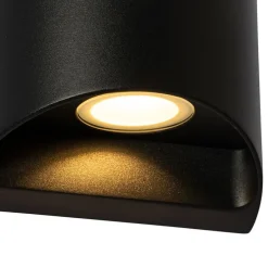 Moderne Außenwandleuchte schwarz inkl. LED 2-flammig IP54 - Mal