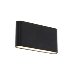 Moderne Außenwandleuchte schwarz 17,5 cm inkl. LED IP65 - Batt